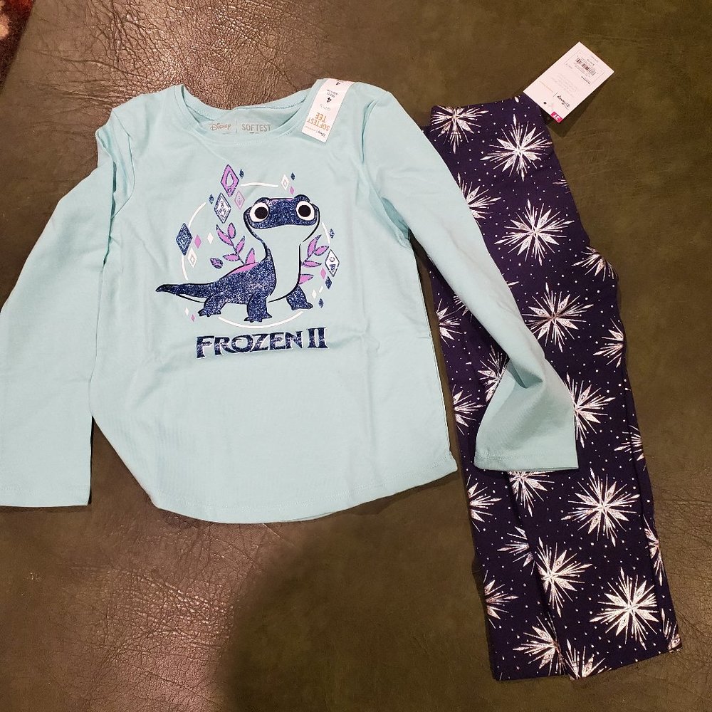 Disney Frozen Top and Bottom Set - 3T leggings and 4T Top